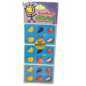 New 90 Scratch and Sniff Fruit Stickers